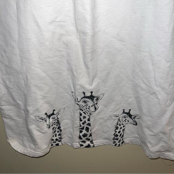 VINTAGE CITÉ giraffe print front pocket maxi dress XL - Picture 3 of 6